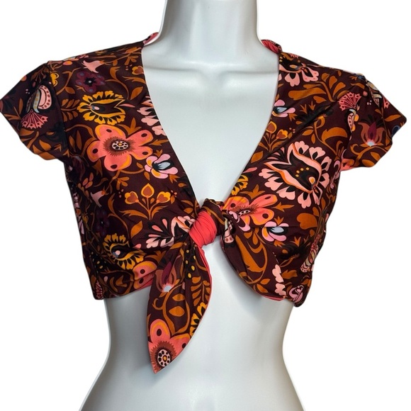 LA DOUBLE J Selva Bow Reversible Print Bikini (TOP ONLY) - Picture 5 of 14